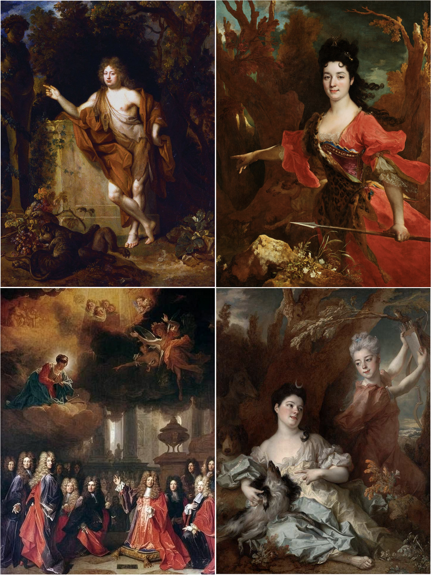 Four allegorical portraits by Largillière